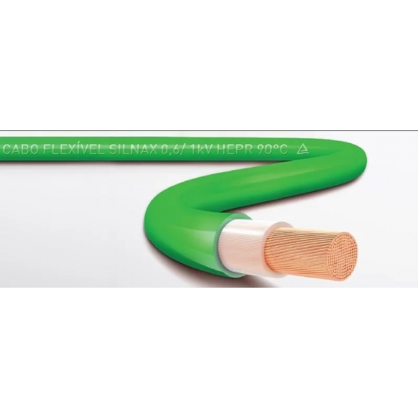 Cabo Flexível NAX 0,6/1 kV 10,00 mm² Verde por Metro Cobrecom
