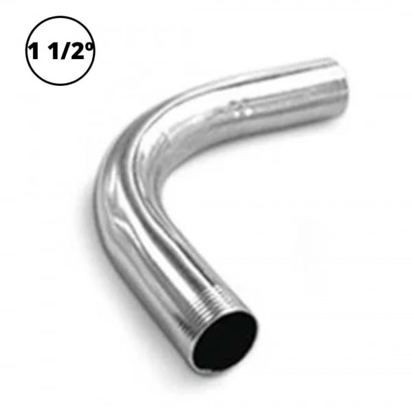 Curva de Aço Pré-Zincado para Eletroduto 1 1/2 pol. x 90° Elétrica Bichuette