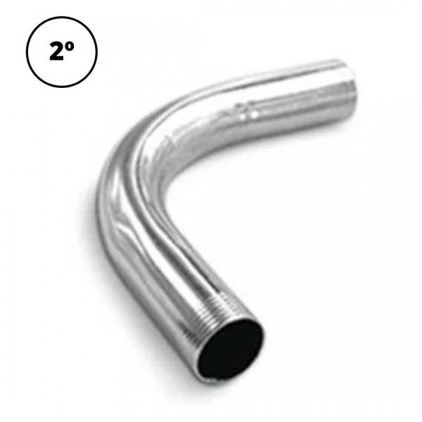 Curva de Aço Pré-Zincado para Eletroduto 2 pol. x 90° Elétrica Bichuette