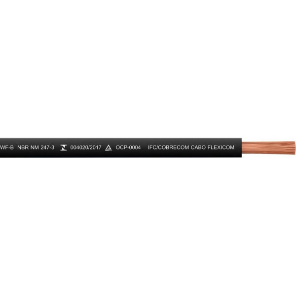 CABO FLEXIVEL 1,00MM2 PRETO MT