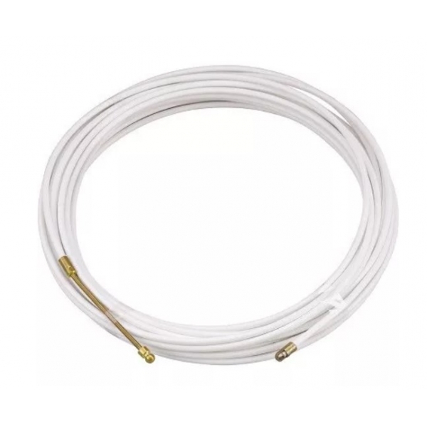 Fita Guia Passa Fio 15 m Nylon Branco Elétrica Bichuette