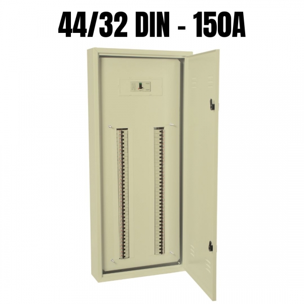 Quadro de Distribuição Metálico de Embutir 44/32 Módulos DIN 150 A 904504 Cemar