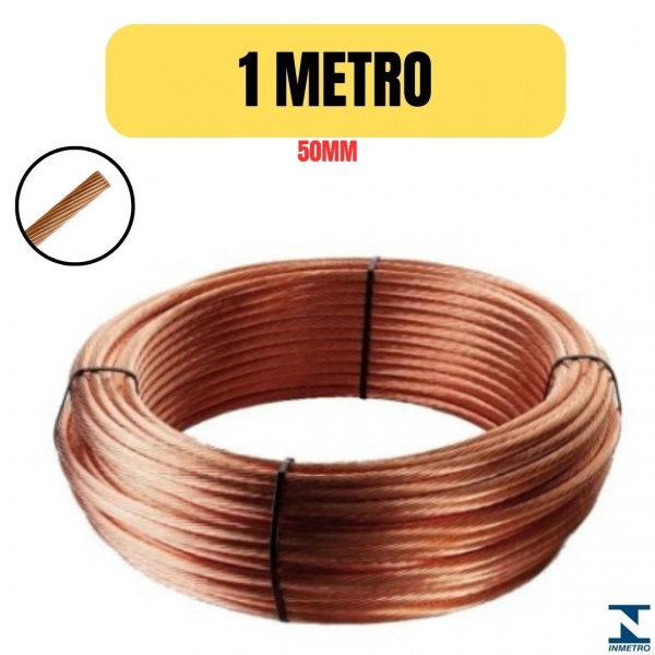 Cabo Cobreado Nu 50 mm² para Aterramento Intelli