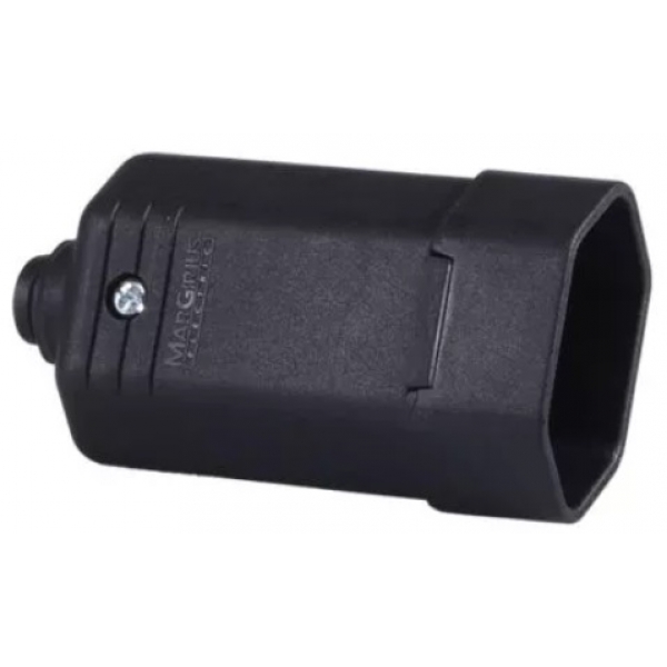 Plugue Fêmea 2p+t 10 A Padrao Preto PA12711 Margirius