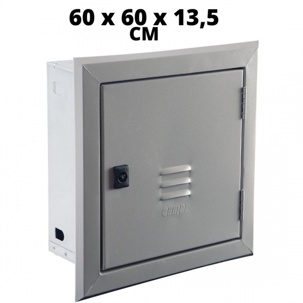 Caixa Padrão para Telefonia de Embutir 60 x 60 x 13,5 cm em Chapa de Aço 900406 Cemar