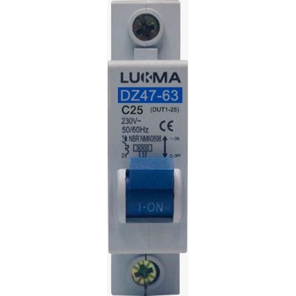 Minidisjuntor DIN Unipolar 25 A 34005 Lukma