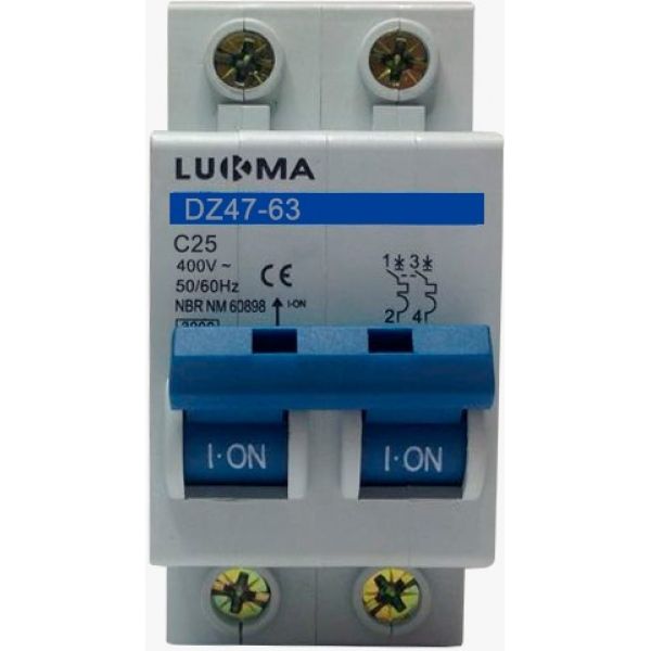 Minidisjuntor DIN Bipolar 25 A 34016 Lukma