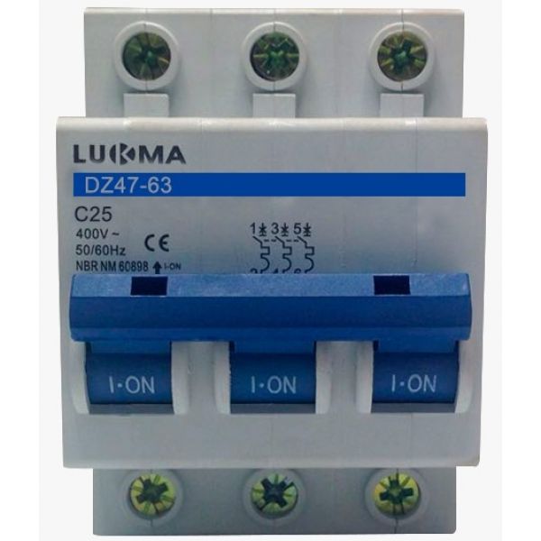 Minidisjuntor DIN Tripolar 25 A 34027 Lukma