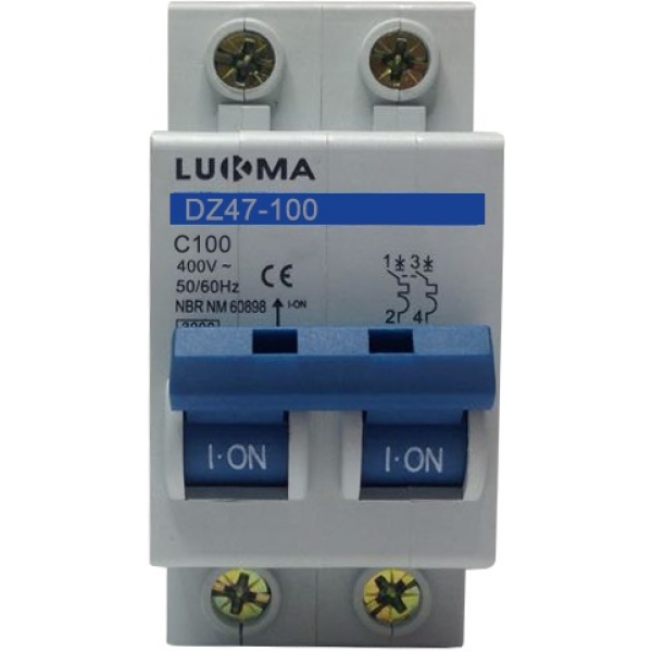 Minidisjuntor DIN Bipolar 100 A 34022 Lukma