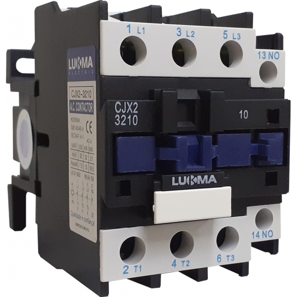 Contator Tripolar 32 A Bobina 220 V CJX2-3210 01005 Lukma