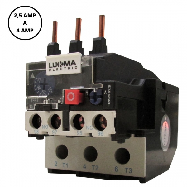 Relé Térmico Ajustável 2,5 a 4 A LR2-D1308 03003 Lukma