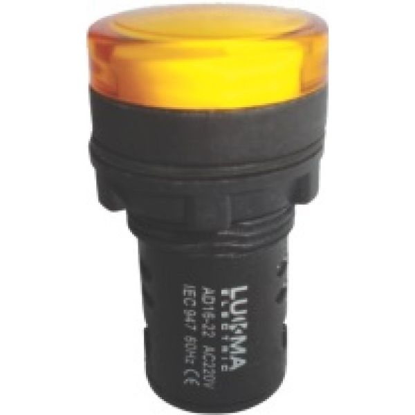 Sinaleiro LED 22 mm Amarelo 220 V 16004 Lukma