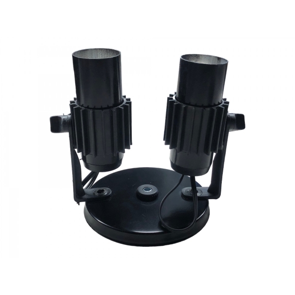 Spot Tubinho Aletado 2 Lâmpada Preto Elétrica Bichuette