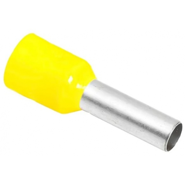 Terminal Tubular Ilhós Pré-Isolado para Cabo 25 mm² Amarelo 30037 Lukma