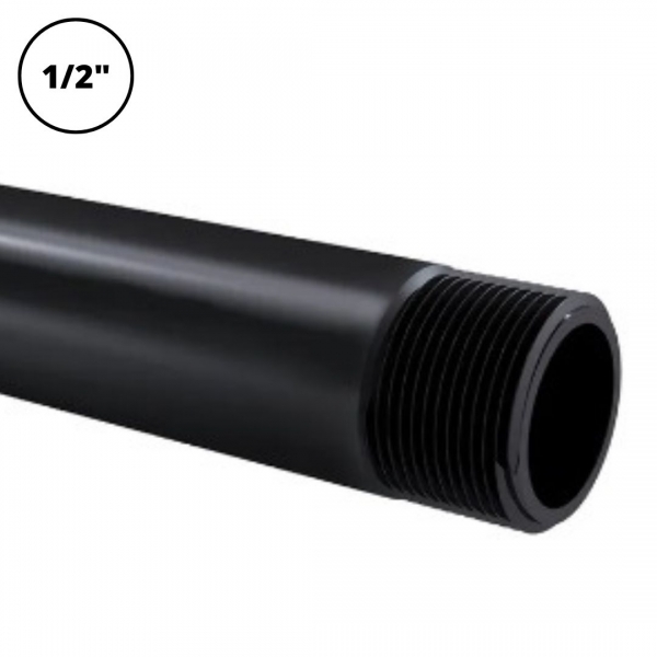 Tubo Eletroduto de PVC Antichama 1/2 pol. 3 m Preto Elétrica Bichuette