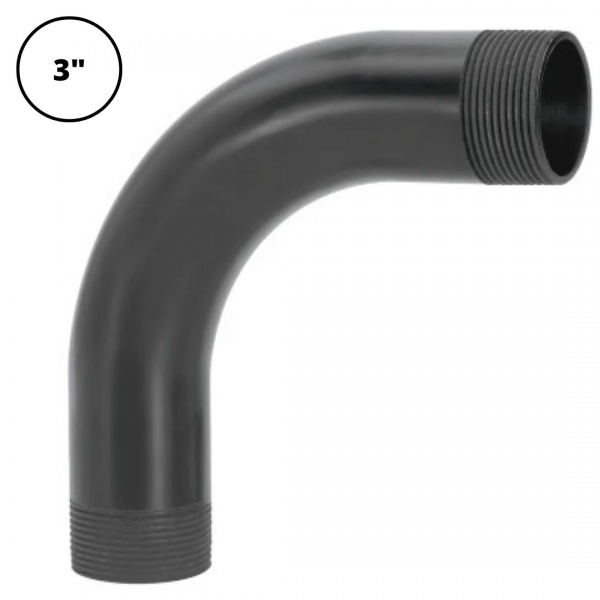 Curva para eletroduto em PVC Roscável Antichama 3 pol. 90° Elétrica Bichuette