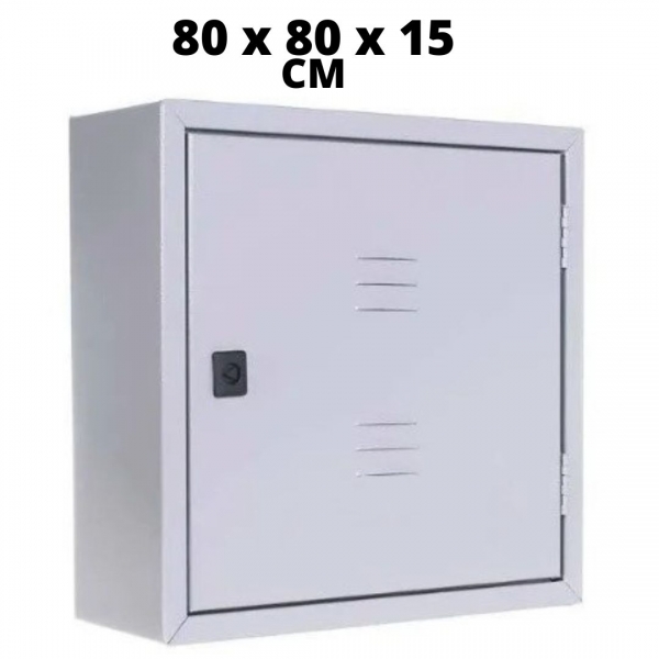Caixa Padrão para Telefonia de Sobrepor 80 x 80 x 15 cm em Chapa de Aço 900507 Cemar