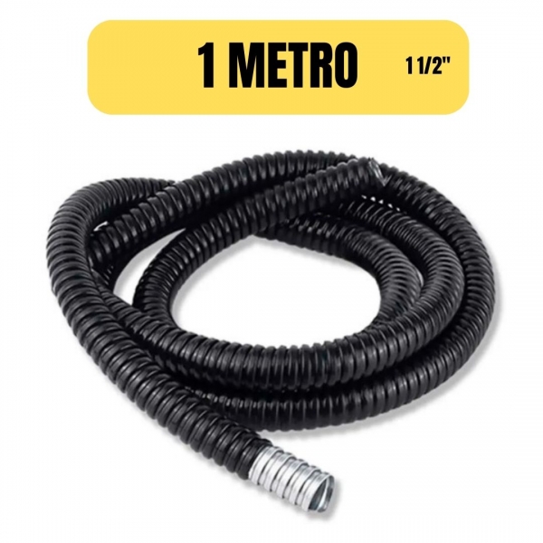 Sealtubo Metálico Flexível 1 1/2 pol. Emborrachado Preto Elétrica Bichuette