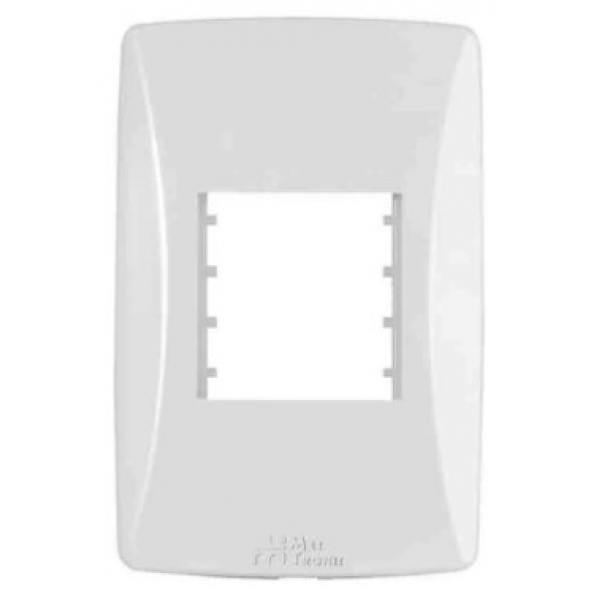 Placa 4 x 2 para 2 Módulos juntos Linha Petra 82002 Mectronic