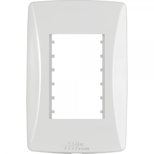 Placa 4 x 2 para 3 Módulos juntos Linha Petra 82003 Mectronic