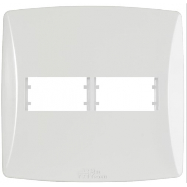 Placa 4 x 4 para 2 Módulos separados Linha Petra 82011 Mectronic
