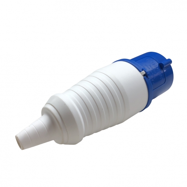 Plugue Industrial Macho 2P+T 16 A 220 V Azul 40008 Lukma