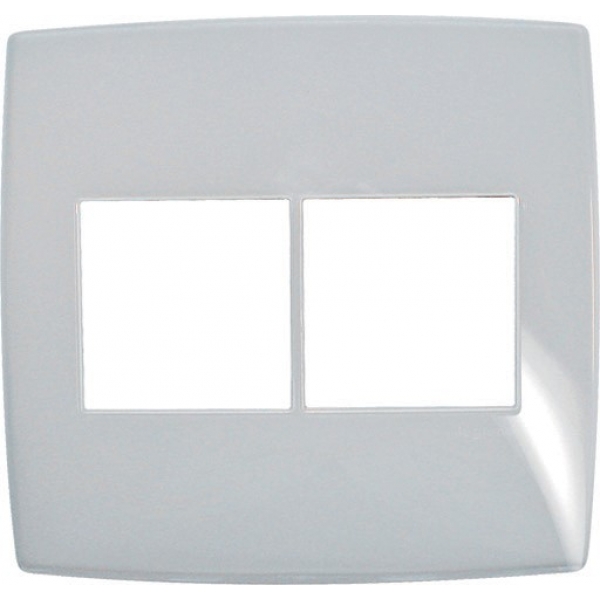 Placa 4 x 4 para 3+3 Módulos  Branca Pialplus 618536 Pial Legrand