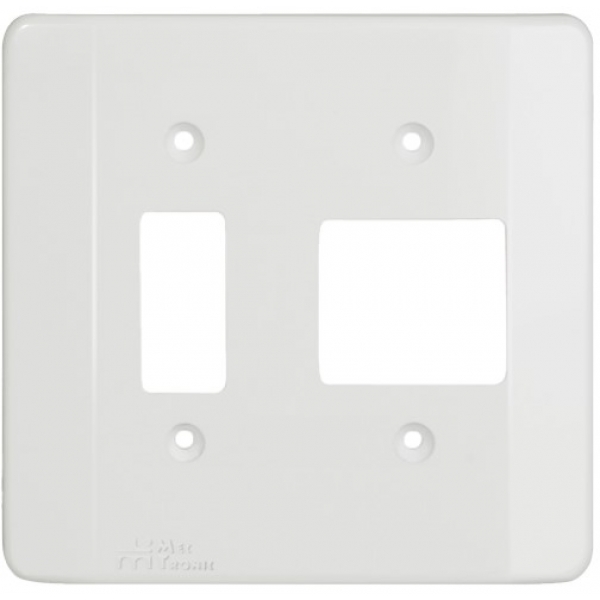 Placa 4 x 4 1 Tecla + 2 Teclas Branca Millenium Mectronic