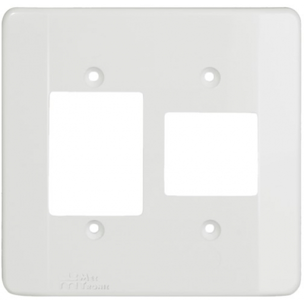 Placa 4 x 4 2 Teclas + 3 Teclas Branca Millenium Mectronic