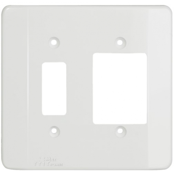 Placa 4 x 4 1 Tecla + 3 Teclas Branca Millenium Mectronic
