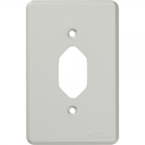 Placa 4 x 2 para 1 tomada 2P+T padrão NBR Cinza Linha Clássica Mectronic