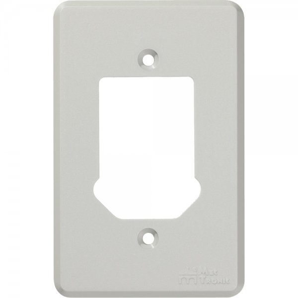 Placa 4 x 2 para 2 teclas e 1 tomada 2P+T Cinza Linha Clássica Mectronic