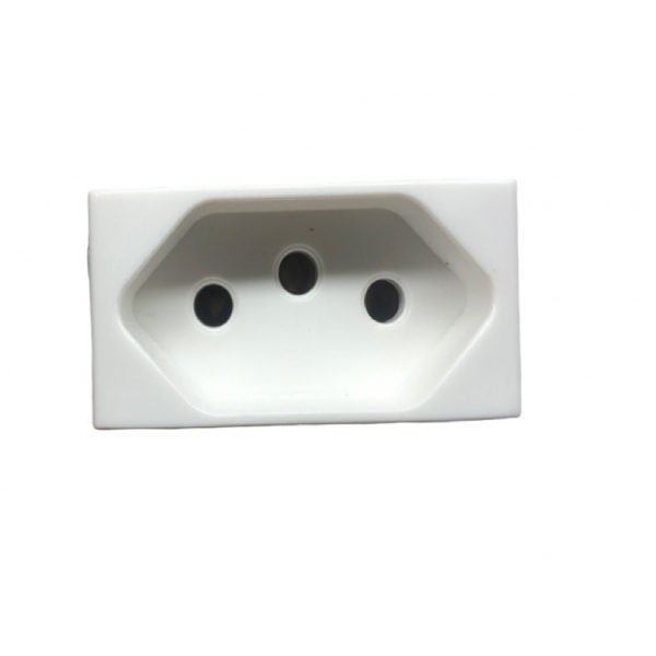 Tomada 2P+T 10 A Branca Bticino Light Living Pial Legrand