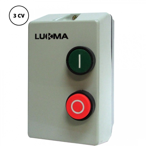 Chave de Partida Direta Trifásica 3 cv 220 V 7 a 10 A 10004 Lukma