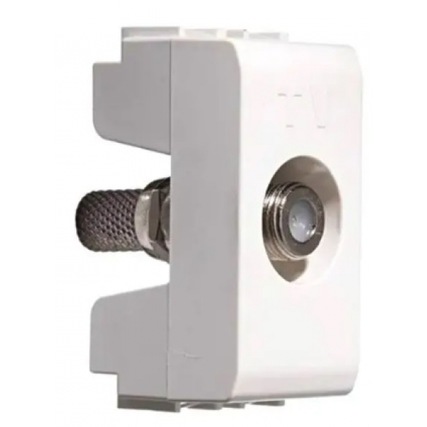Tomada para Antena de TV Coaxial 75 O 1 Módulo Thesi M2151 Bticino