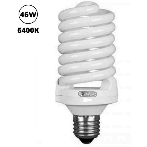 Lâmpada Fluorescente Compacta Espiral 46 W 220 V E27 6.400 K EB46.2 Foxlux