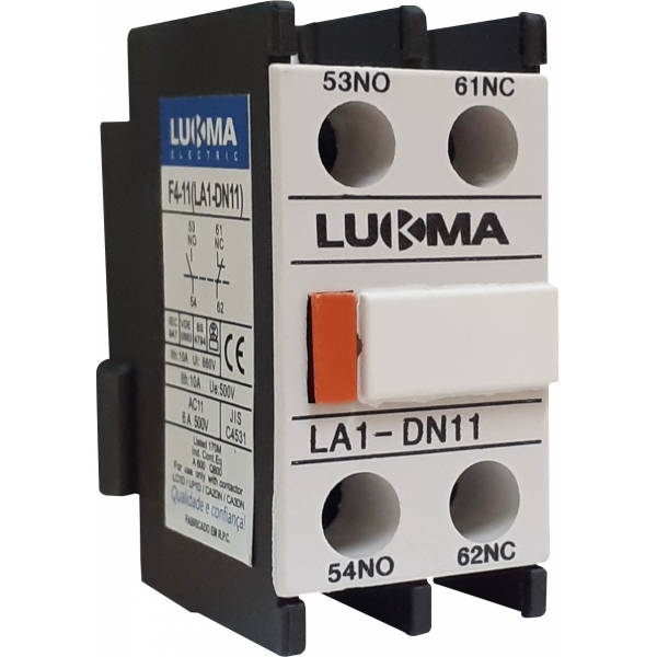 Bloco de Contato Auxiliar F4-11 1NA+1NF 09004 Lukma
