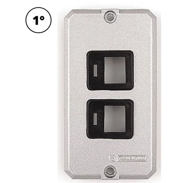 Tampa para Condulete 1 pol. para 2 Módulos RJ11/RJ45 56117/018 Tramontina