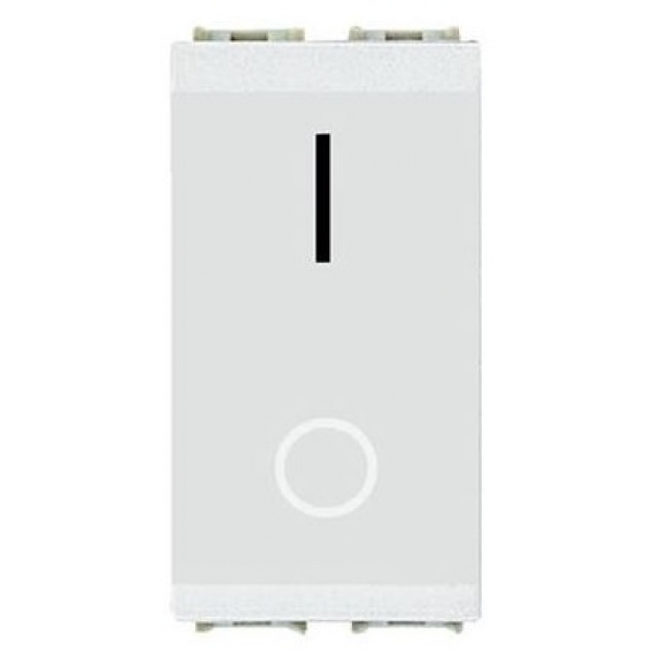 Interruptor Bipolar Simples 16 A 250 V Branco 1 Módulo Thesi M2011 Bticino