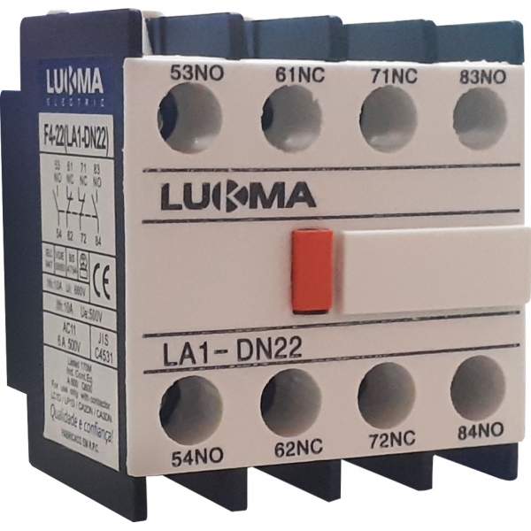 Bloco de Contato Auxiliar F4-22 2NA+2NF 09005 Lukma