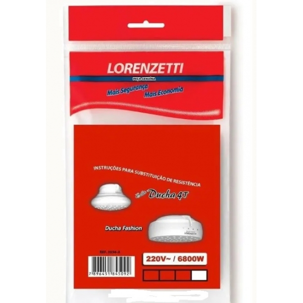 Resistência Bella Ducha 4T 220 V 3056A Lorenzetti