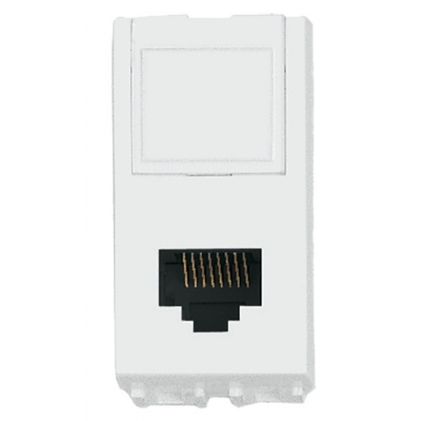 Tomada RJ45 Cat5e Toolless com Porta-Etiqueta 1 Módulo Thesi M4279/5E Bticino
