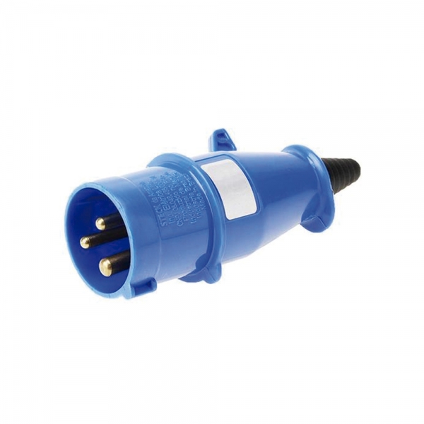 Plugue Industrial Macho Newkon 2P+T 32 A 220 V 6 h Azul N3276 Steck