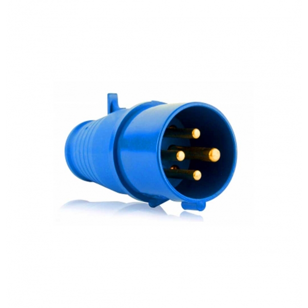 Plugue Industrial Macho Newkon 3P+T 16 A 220 V 9 h Azul N4079 Steck