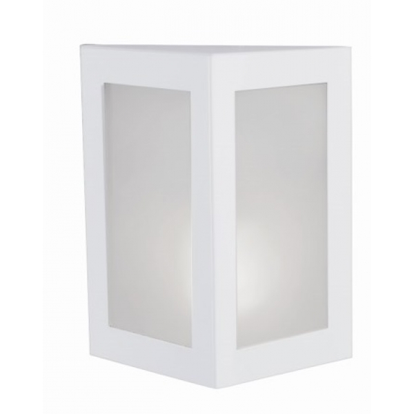 Arandela Triangulo para 1lampada E-27 Branco 283br Ideal Iluminação
