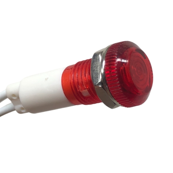 Sinaleiro Olho de Boi com Rabicho 220 V Vermelho 16022 Lukma