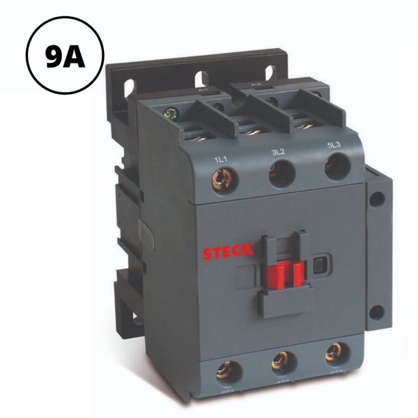 Contator de Potência Challenger Tripolar 9 A Bobina 220 V 1NA SK109A10M Steck