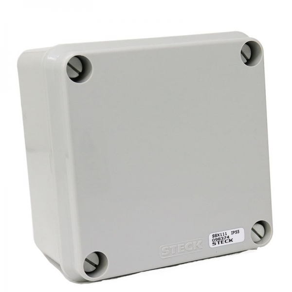 Caixa de Passagem Light de Sobrepor em PVC 102 x 102 x 55 mm IP55 SSX111 Steck