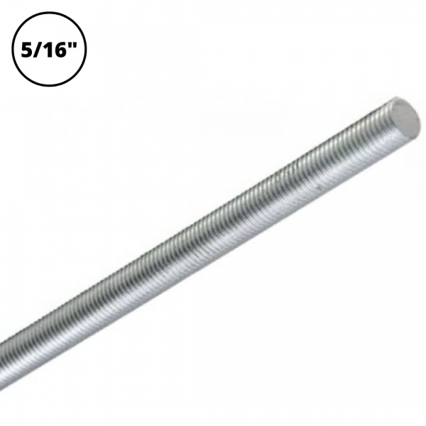 Barra Roscada Galvanizada 5/16 pol. x 3 m Elétrica Bichuette
