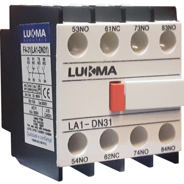 Bloco de Contato Auxiliar F4-31 3NA+1NF 09006 Lukma